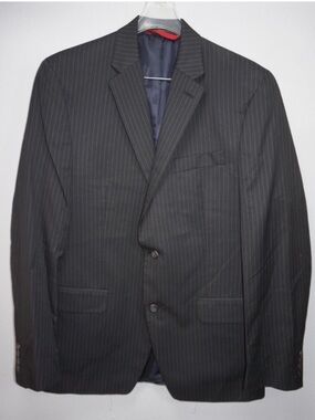 Chaps Dark Navy Pinstripe Men's Blazer Jacket